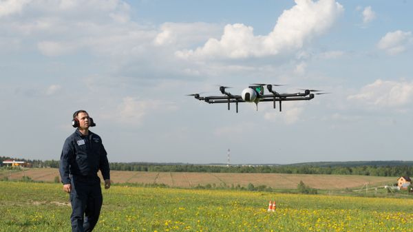 UAV demonstration flights in Moscow region UAV demonstration flights in Moscow region - Sputnik International