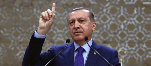 Turkish President Recep Tayyip Erdogan addresses a meeting of local administrators in Ankara, Turkey, Wednesday, April 6, 2016 Turkish President Recep Tayyip Erdogan addresses a meeting of local administrators in Ankara, Turkey, Wednesday, April 6, 2016 - Sputnik International