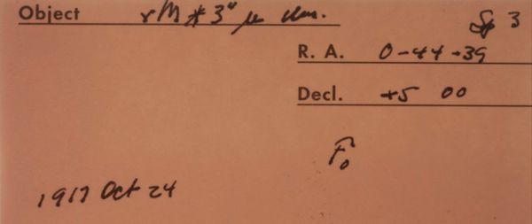 Handwritten notes on the sleeve of the astronomical plate, made by observer Walter Adams, former Director of Mount Wilson Observatory.  - Sputnik International