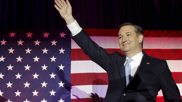 US Republican presidential candidate Ted Cruz arrives at his Wisconsin primary night rally in Milwaukee, Wisconsin, United States, April 5, 2016. US Republican presidential candidate Ted Cruz arrives at his Wisconsin primary night rally in Milwaukee, Wisconsin, United States, April 5, 2016. - Sputnik International
