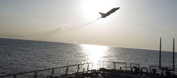 An U.S. Navy picture shows what appears to be a Russian Sukhoi SU-24 attack aircraft flying over the U.S. guided missile destroyer USS Donald Cook in the Baltic Sea in this picture taken April 12, 2016 and released April 13, 2016 An U.S. Navy picture shows what appears to be a Russian Sukhoi SU-24 attack aircraft flying over the U.S. guided missile destroyer USS Donald Cook in the Baltic Sea in this picture taken April 12, 2016 and released April 13, 2016 - Sputnik International