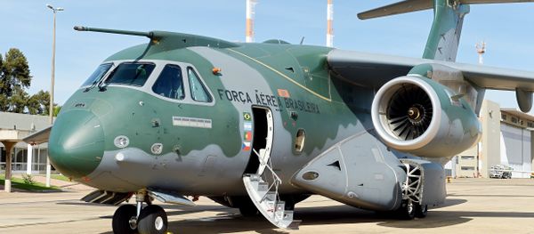 The new EMBRAER multi functional aircraft KC-390 is displayed at Brasilia's Air Base on April 5, 2016 - Sputnik International