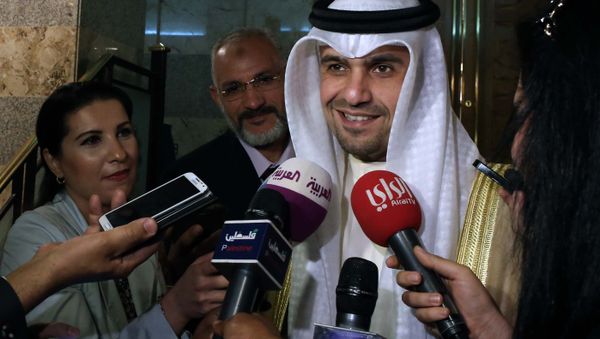 Kuwaiti finance minister Anas al-Saleh speaks to the press (File) Kuwaiti finance minister Anas al-Saleh speaks to the press (File) - Sputnik International