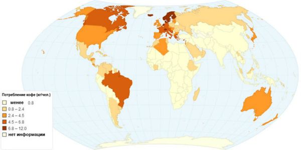 Map of world's coffee-drinking habits. Map of world's coffee-drinking habits. - Sputnik International