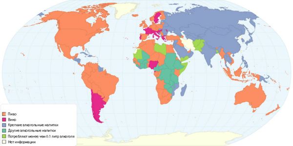 Map of preferred alcoholic beverages of each country. Map of preferred alcoholic beverages of each country. - Sputnik International