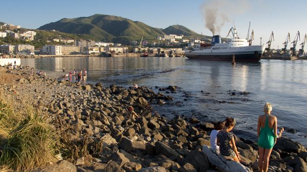 Freight ferry line connecting the ports of Kholmsk, Sakhalin and Vanino, Khabarovsk Territory - Sputnik International