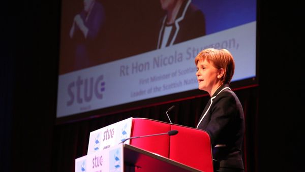 First Minister of Scotland Nicola Sturgeon at the STUC in Dundee. First Minister of Scotland Nicola Sturgeon at the STUC in Dundee. - Sputnik International
