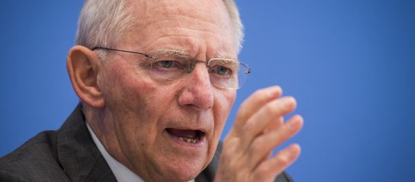 German finance minister Wolfgang Schaeuble speaks during a press conference on the 2017's budget in Berlin on March 23, 2016. - Sputnik International