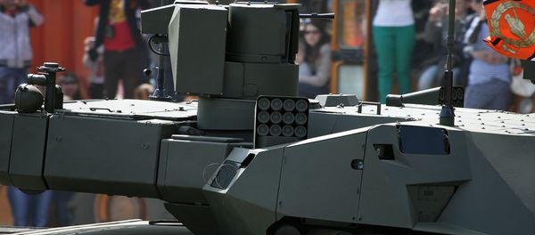 Close-up of the turret with its sensor and machine gun platform Close-up of the turret with its sensor and machine gun platform - Sputnik International
