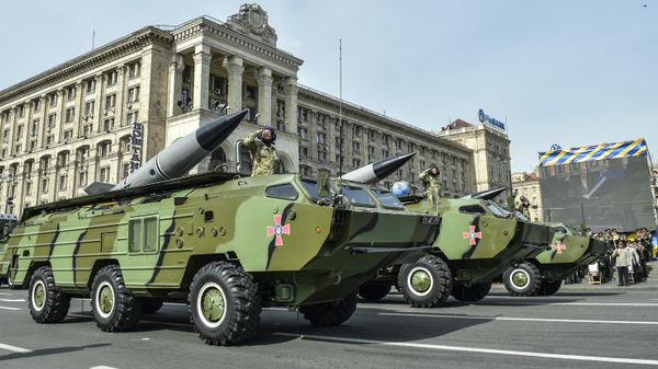 The Soviet-era 9K79 Tochka-U SRBM system, currently the mainstay of the Ukrainian army's missile systems. - Sputnik International