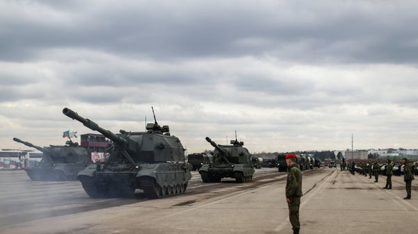 Self-propelled artillery systems Koalitsiya-SV - Sputnik International