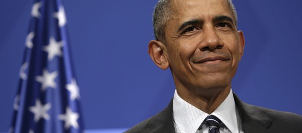 U.S. President Barack Obama smiles during a press conference with German Chancellor Angela Merkel after bilateral talks at Herrenhausen Palace in Hannover, northern Germany, Sunday, April 24, 2016 U.S. President Barack Obama smiles during a press conference with German Chancellor Angela Merkel after bilateral talks at Herrenhausen Palace in Hannover, northern Germany, Sunday, April 24, 2016 - Sputnik International