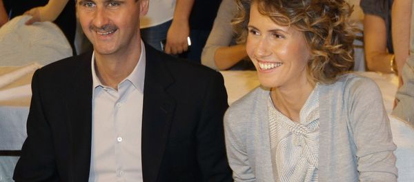 Syrian President Bashar Assad and his wife Asma. file photo - Sputnik International