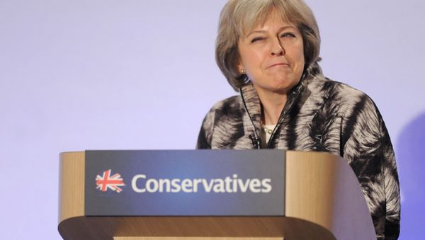 Britain's Home Secretary, Theresa May, addresses the Conservative Spring Forum in central London, Britain April 9, 2016. Britain's Home Secretary, Theresa May, addresses the Conservative Spring Forum in central London, Britain April 9, 2016. - Sputnik International