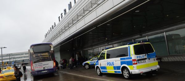 A police bus is parked by the entrance to Arlanda airport, outside Stockholm A police bus is parked by the entrance to Arlanda airport, outside Stockholm - Sputnik International