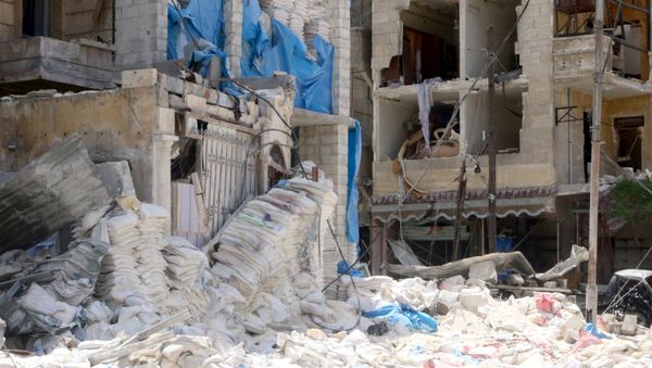 A view shows the damage at the Medecins Sans Frontieres (MSF)-backed al-Quds hospital after it was hit by airstrikes, in a rebel-held area of Syria's Aleppo, April 28, 2016. - Sputnik International