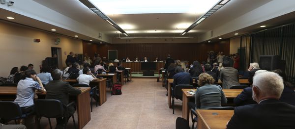 A view of the courtroom at the opening of a corruption trial against Finmeccanica, at the Busto Arsizio court, northern Italy, Wednesday, June 19, 2013. (File) - Sputnik International