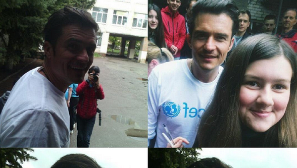 Orlando Bloom visits Ukraine - Sputnik International
