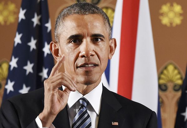 US President Barack Obama speaks during a press conference at the Foreign and Commonwealth Office in central London with Britain's Prime Minister David Cameron (unseen) following a meeting at Downing Street, in London, Britain April, 22, 2016. - Sputnik International