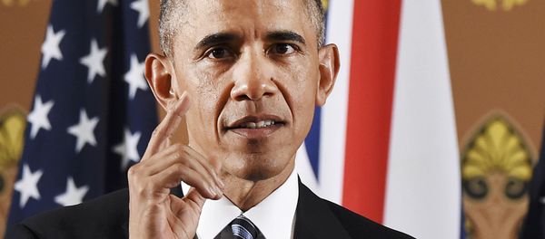 US President Barack Obama speaks during a press conference at the Foreign and Commonwealth Office in central London with Britain's Prime Minister David Cameron (unseen) following a meeting at Downing Street, in London, Britain April, 22, 2016. - Sputnik International