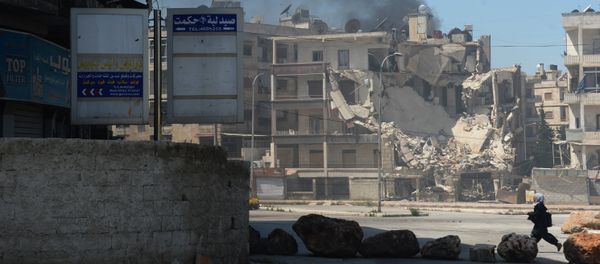 Militants shell a district in Aleppo Militants shell a district in Aleppo - Sputnik International