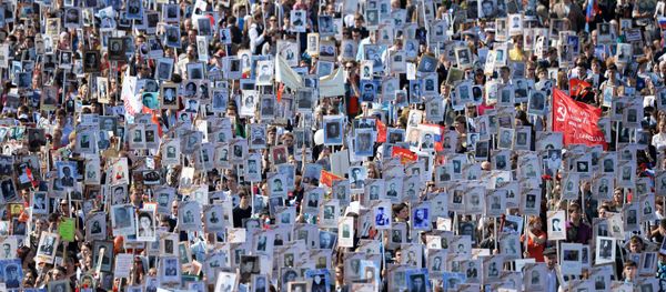 March of Immortal Regiment Moscow regional patriotic public organization on Red Square - Sputnik International