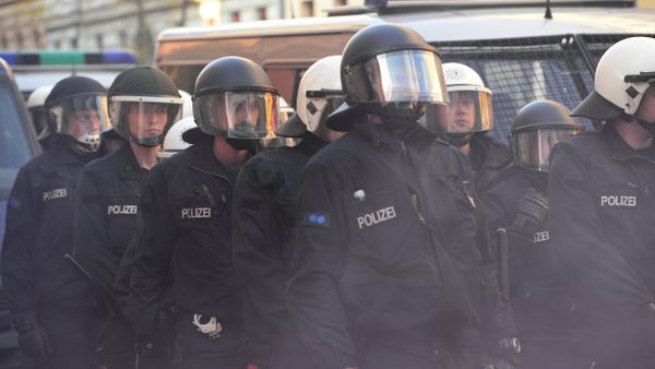 Police patrol at the traditional 'Revolutionary' May Day demonstration in Berlin, on May 1, 2016. Thousands of leftists, trade unionists and workers took to the streets of the capital on the occasion of International labour day. - Sputnik International