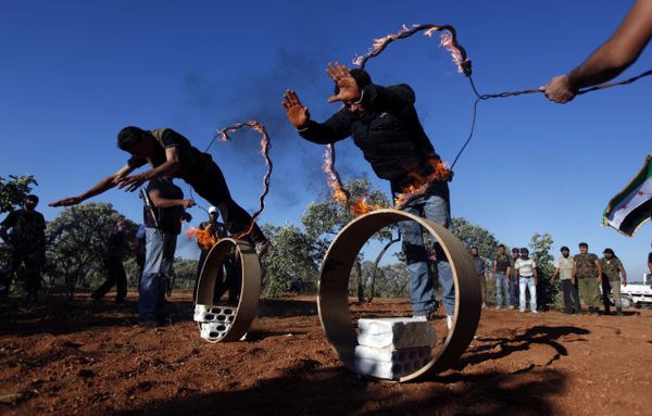 Free Syrian Army members train on the outskirts of Idlib, Syria (File) - Sputnik International