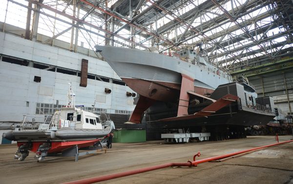 One of the production facilities at the More Shipyards in Feodosia One of the production facilities at the More Shipyards in Feodosia - Sputnik International