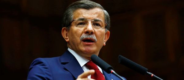Turkey's Prime Minister Ahmet Davutoglu addresses members of parliament from his ruling AK Party (AKP) during a meeting at the Turkish parliament in Ankara, Turkey, May 3, 2016. Turkey's Prime Minister Ahmet Davutoglu addresses members of parliament from his ruling AK Party (AKP) during a meeting at the Turkish parliament in Ankara, Turkey, May 3, 2016. - Sputnik International