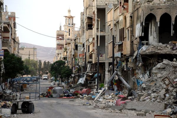Destroyed buildings in Palmyra. - Sputnik International