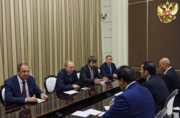 President Putin meets with Qatari Foreign Minister Al Thani President Putin meets with Qatari Foreign Minister Al Thani - Sputnik International