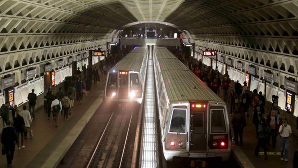 Metro trains arrive in the Gallery Place-Chinatown station,Washington Metro system in Washington (File) - Sputnik International