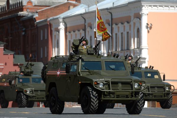 Multipurpose, all-terrain infantry mobility vehicle Tigr showcased during Victory Day parade in Moscow on May 9, 2016. - Sputnik International