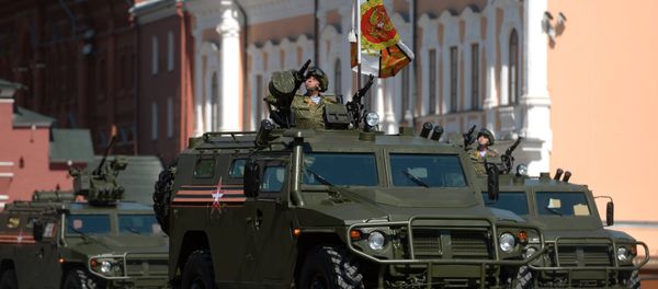 Multipurpose, all-terrain infantry mobility vehicle Tigr showcased during Victory Day parade in Moscow on May 9, 2016. - Sputnik International