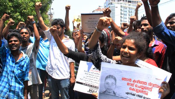 Indian protestors shout slogans during a demonstration against the rape and murder of a woman in Kochi on May 3, 2016 Indian protestors shout slogans during a demonstration against the rape and murder of a woman in Kochi on May 3, 2016 - Sputnik International