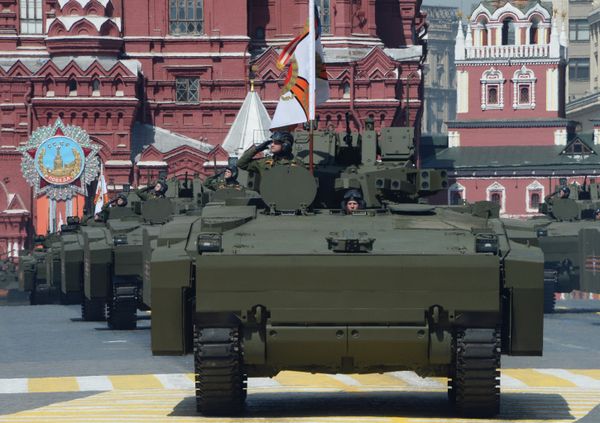 Kurganets-25 armored personnel carriers with medium-category caterpillar chassis at the military parade to mark the 71st anniversary of Victory in the 1941-1945 Great Patriotic War, May 9, 2016 Kurganets-25 armored personnel carriers with medium-category caterpillar chassis at the military parade to mark the 71st anniversary of Victory in the 1941-1945 Great Patriotic War, May 9, 2016 - Sputnik International