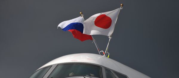 The plane of Prime Minister of Japan Shinzo Abe at Pulkovo Airport, St. Petersburg - Sputnik International