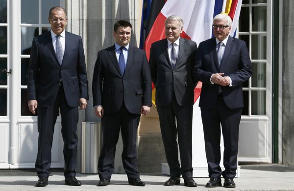 Foreign ministers of Russia, Ukraine, France and Germany meeting to discuss the ongoing crisis in Ukraine. - Sputnik International