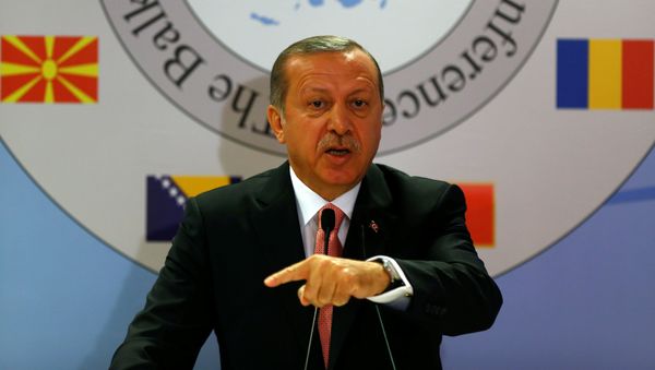 Turkish President Tayyip Erdogan makes a speech during the Balkan Countries Chiefs of Defence Conference in Istanbul, Turkey May 11, 2016 Turkish President Tayyip Erdogan makes a speech during the Balkan Countries Chiefs of Defence Conference in Istanbul, Turkey May 11, 2016 - Sputnik International