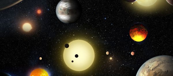 This artist's concept depicts select planetary discoveries made to date by NASA's Kepler space telescope. - Sputnik International