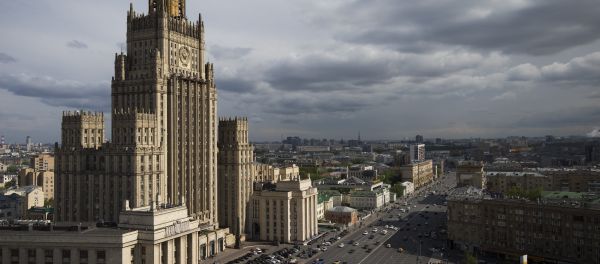 Cars drive past the Russian Foreign Ministry building in Moscow on May 5, 2016. Cars drive past the Russian Foreign Ministry building in Moscow on May 5, 2016. - Sputnik International