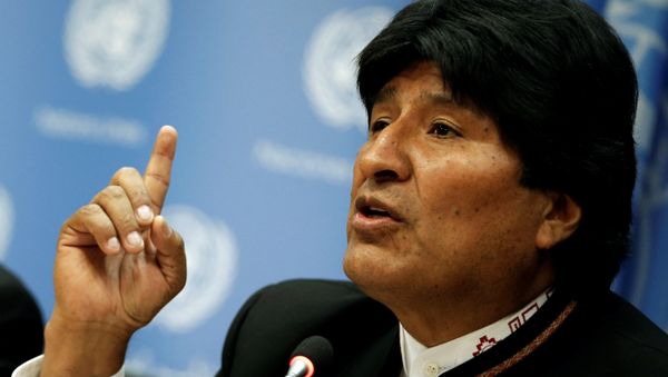 Bolivia's President Evo Morales speaks at a news conference after addressing a United Nations General Assembly special session. Bolivia's President Evo Morales speaks at a news conference after addressing a United Nations General Assembly special session. - Sputnik International