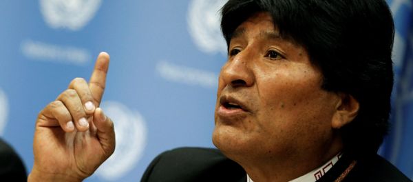 Bolivia's President Evo Morales speaks at a news conference after addressing a United Nations General Assembly special session. Bolivia's President Evo Morales speaks at a news conference after addressing a United Nations General Assembly special session. - Sputnik International