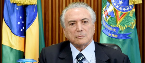 Brazilian acting President Michel Temer is seen during the first ministers meeting at the Planalto Palace in Brasilia Brazilian acting President Michel Temer is seen during the first ministers meeting at the Planalto Palace in Brasilia - Sputnik International