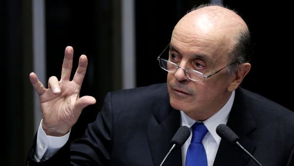 Senator Jose Serra speaks during a voting session on the impeachment of President Dilma Rousseff in Brasilia, Brazil - Sputnik International