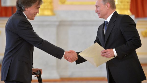 Russian President Vladimir Putin (right) and Ambassador Extraordinary and Plenipotentiary of the Austrian Republic Emil Brix (File) - Sputnik International