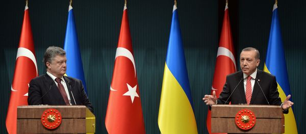Turkey's President Recep Tayyip Erdogan, right, and Ukraine's President Petro Poroshenko (File) Turkey's President Recep Tayyip Erdogan, right, and Ukraine's President Petro Poroshenko (File) - Sputnik International