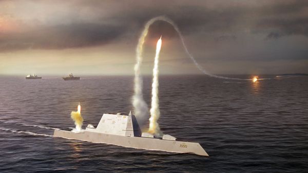 Artistic Rendering of the USS Zumwalt class destroyer DDG 1000 - Sputnik International