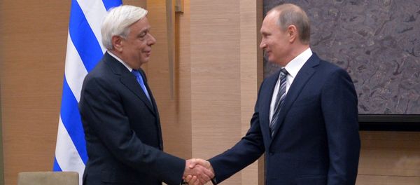 Russian President Vladimir Putin meets with Greek counterpart Prokopis Pavlopoulos. file photo Russian President Vladimir Putin meets with Greek counterpart Prokopis Pavlopoulos. file photo - Sputnik International